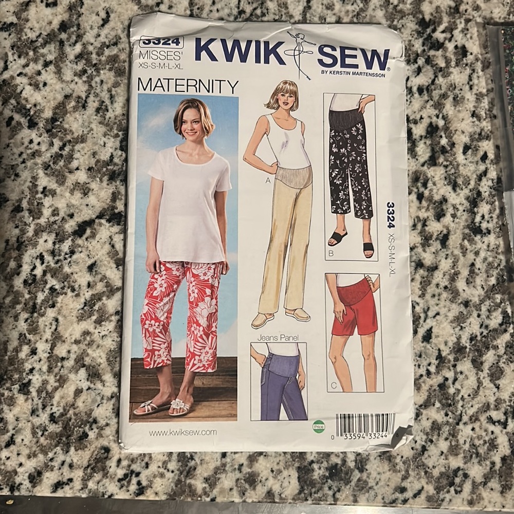 Kwik Sew Maternity pants pattern New